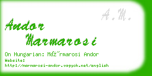 andor marmarosi business card